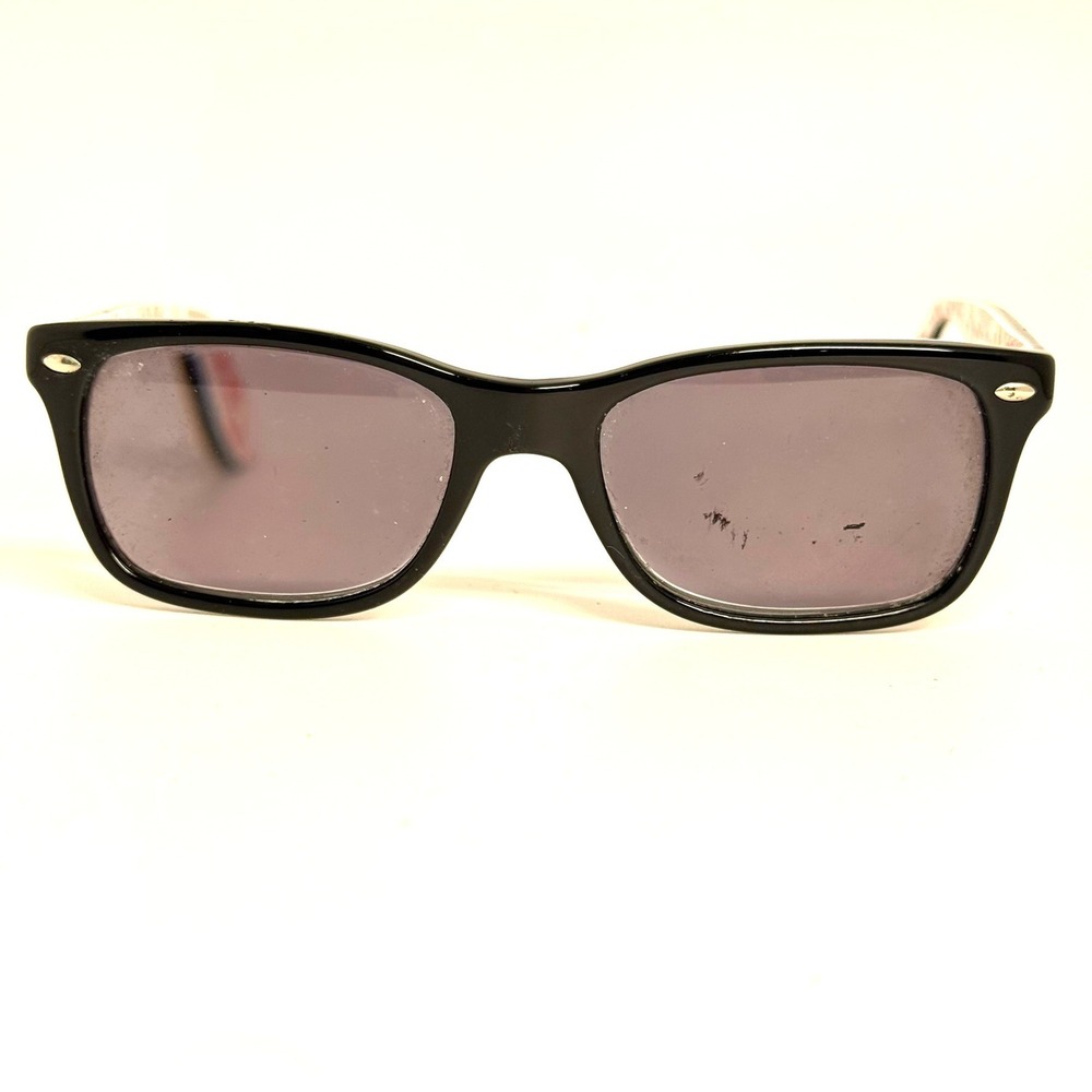 Ray-Ban RB5228 5014 Black Red White Logo Print Eyeglass Frames 50-17-140